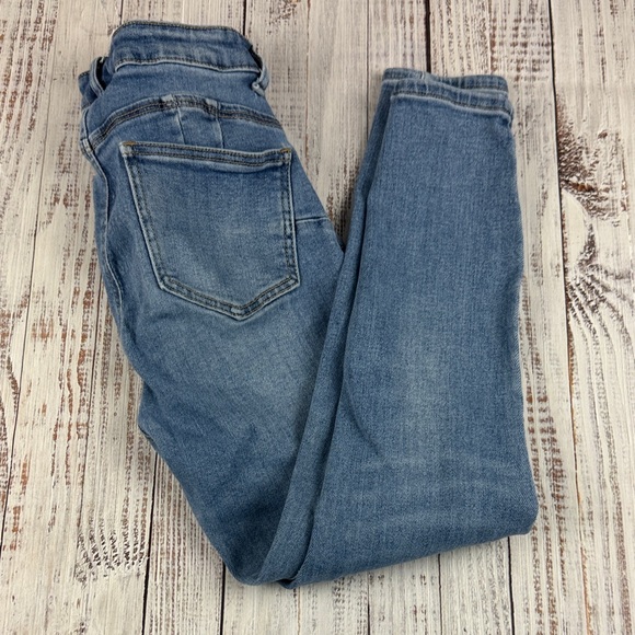 Wax skinny blue Jeans Size 7/28 - Picture 11 of 12